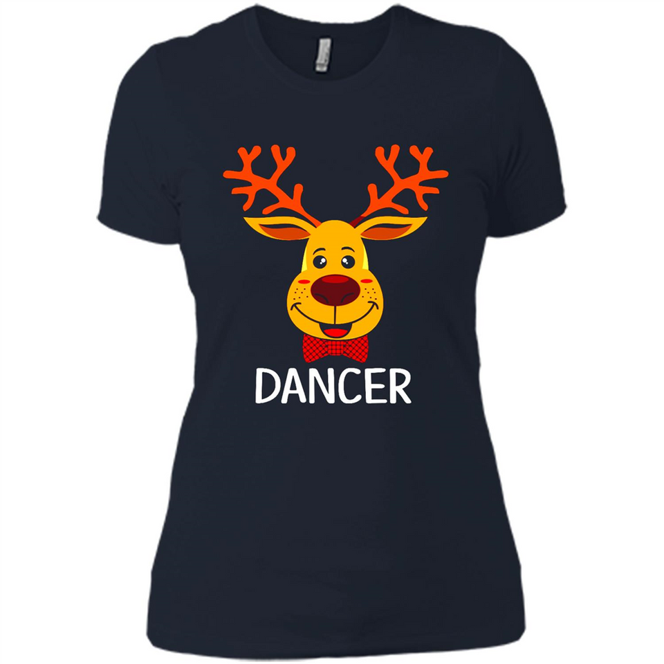 Dancer Santa Claus Funny Xmas Holiday T-Shirt - Ladies' Boyfriend T-Shirt