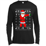 Flossing Santa Christmas Ugly Sweater Style Pajama Xmas Gift - Canvas Long Sleeve T-Shirt