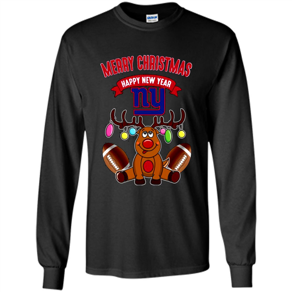 New York Giants NFL Reindeer Funny Merry Christmas And Happy New Year