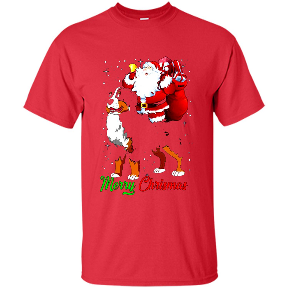 Merry Christmas Santa Claus With Big Dog sweater PINGPONG