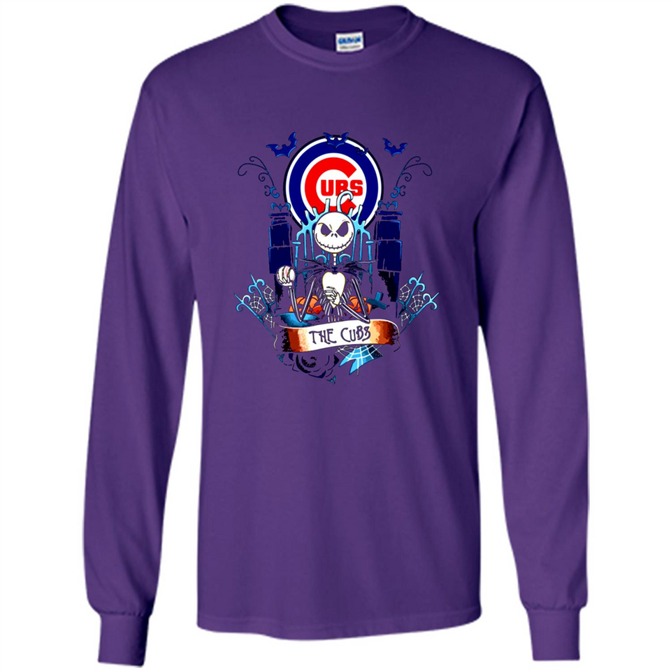 Chicago Cubs Halloween The Nightmare Before Christmas - Long Sleeve T-Shirt