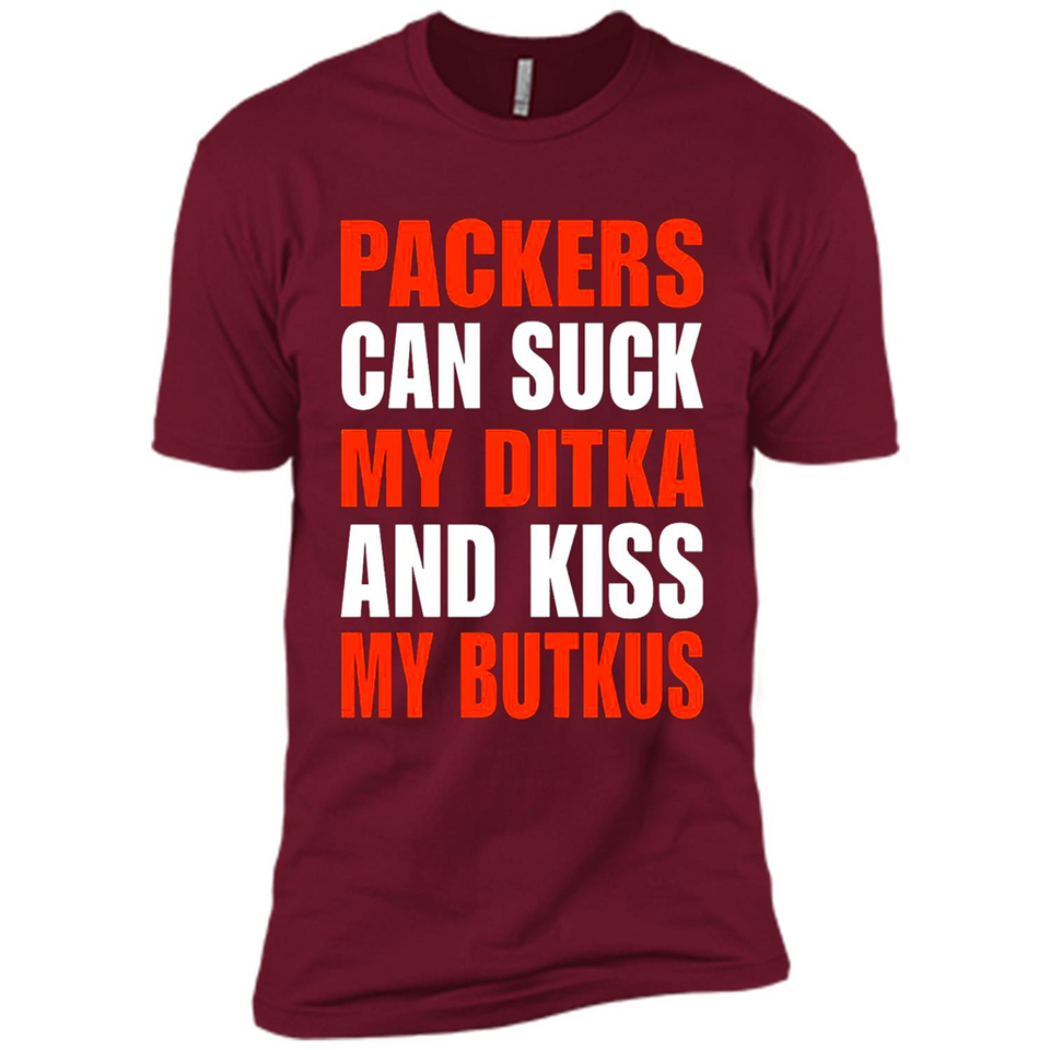 Packers can suck my Ditka and kiss my Butkus PINGPONG - Premium Short Sleeve T-Shirt