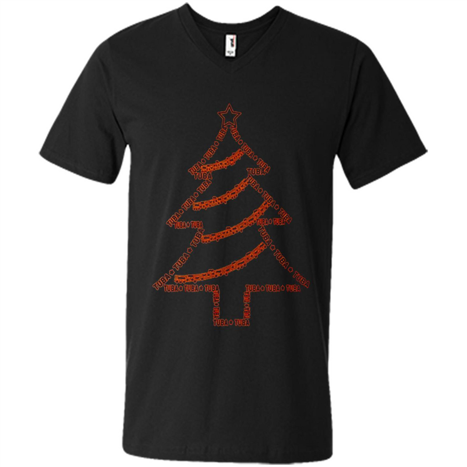 Tuba Text Christmas Tree Musical Instrument Holiday Shirt