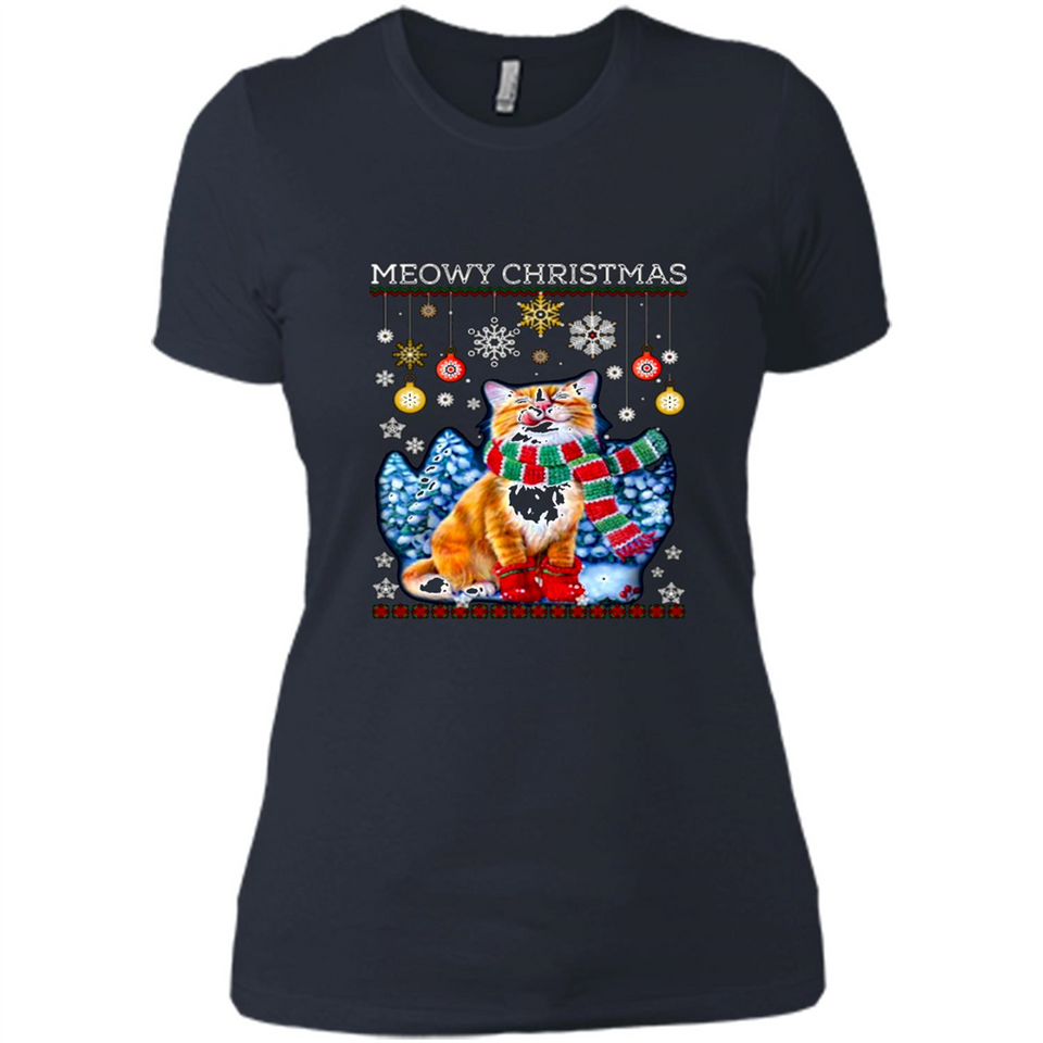 Meowy Christmas Ugly Funny Cats Lover PINGPONG