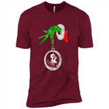 Amazing Florida State Seminoles Glitter Grinch Monogram Ornament Christmas Gift - Premium Short Sleeve T-Shirt