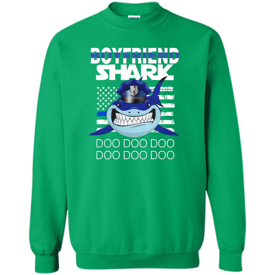 Police boyfriend Shark Blue Line Tee