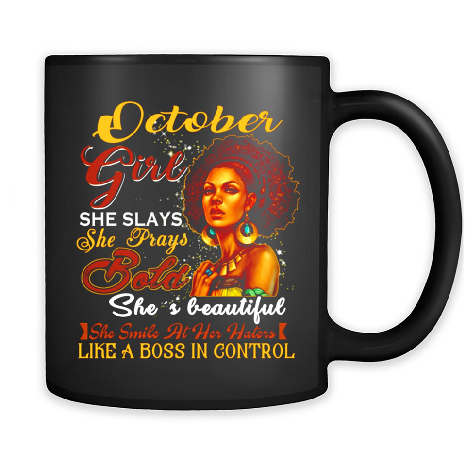 October Girl She Slays She Prays Beautiful Birthday PINGPONG