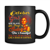 October Girl She Slays She Prays Beautiful Birthday PINGPONG
