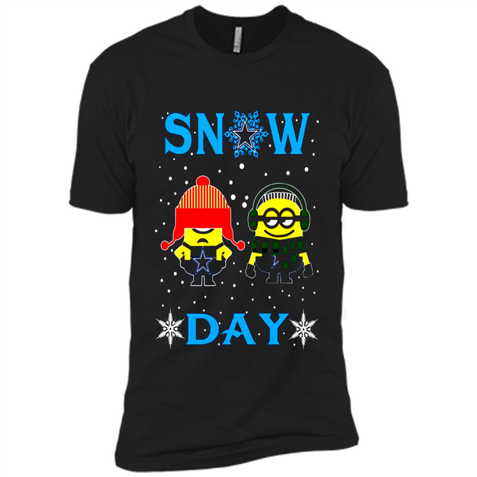 Snow Day Shirt For Dallas Cowboys Vs Minion Fans pingpong