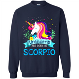 Unicorns are born in Scorpio Birthday Rainbow Gift Ladies Custom