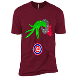 GRINCH HAND HOLDING CHICAGO CUBS GLITTER CHRISTMAS PINGPONG