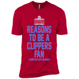Reasons to be a LA Clippers Fan Complete List on Back - Premium Short Sleeve T-Shirt