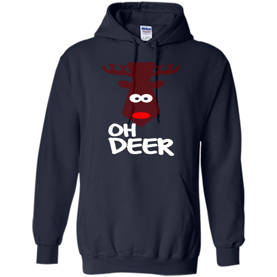 Oh Deer Christmas Reindeer Black mugs PINGPONG - Hoodie