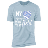 Tennessee Titans Football My Heart is on that Field - Premium Short Sleeve T-Shirt