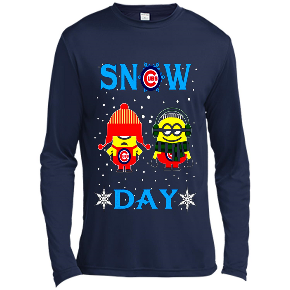 Snow Day Shirt For Chicago Cubs Vs Minion Fans pingpong