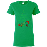 Snoopy Merry Christmas with Christmas tree T-Shirt - Ladies Short-Sleeve