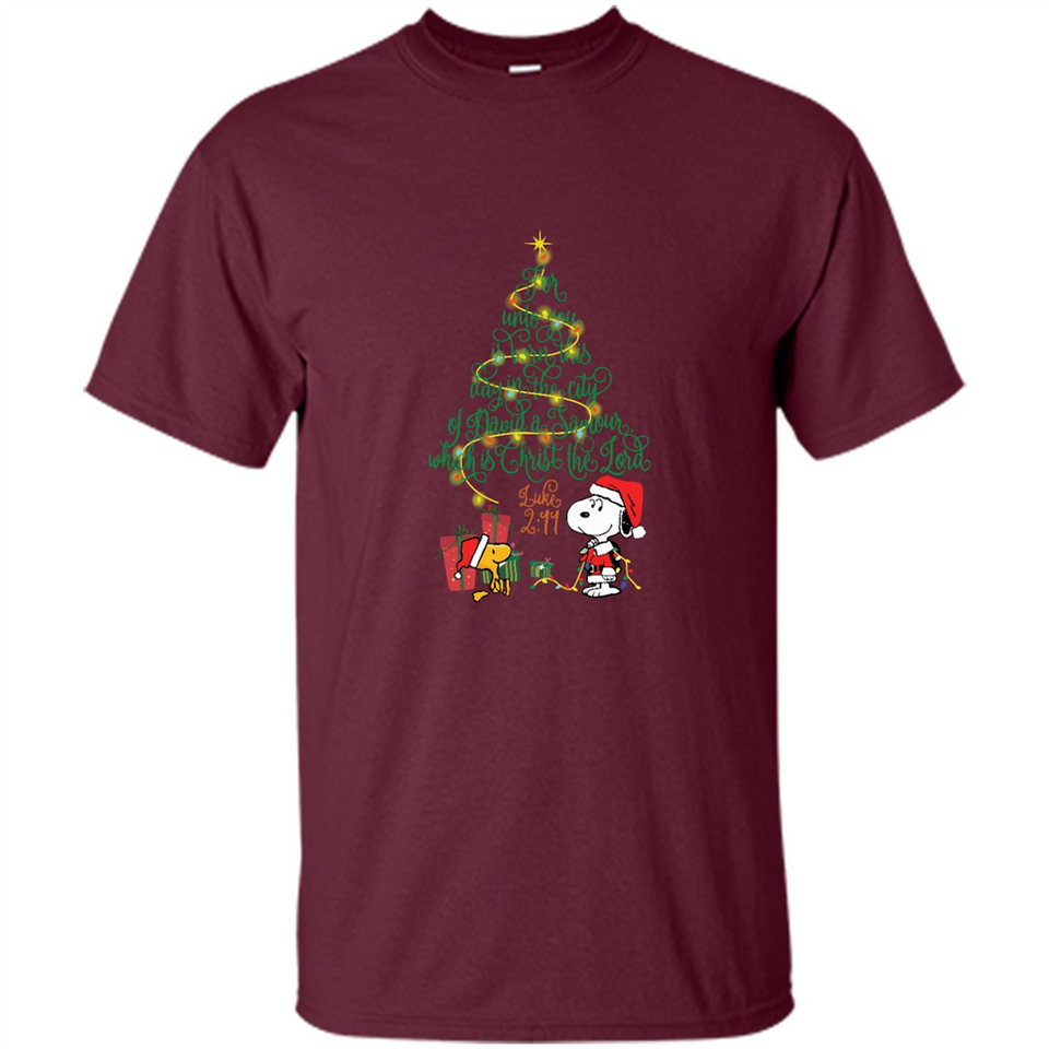 Snoopy-Woodstock-Christmas-tree-for-unto-you-is-born-this-day