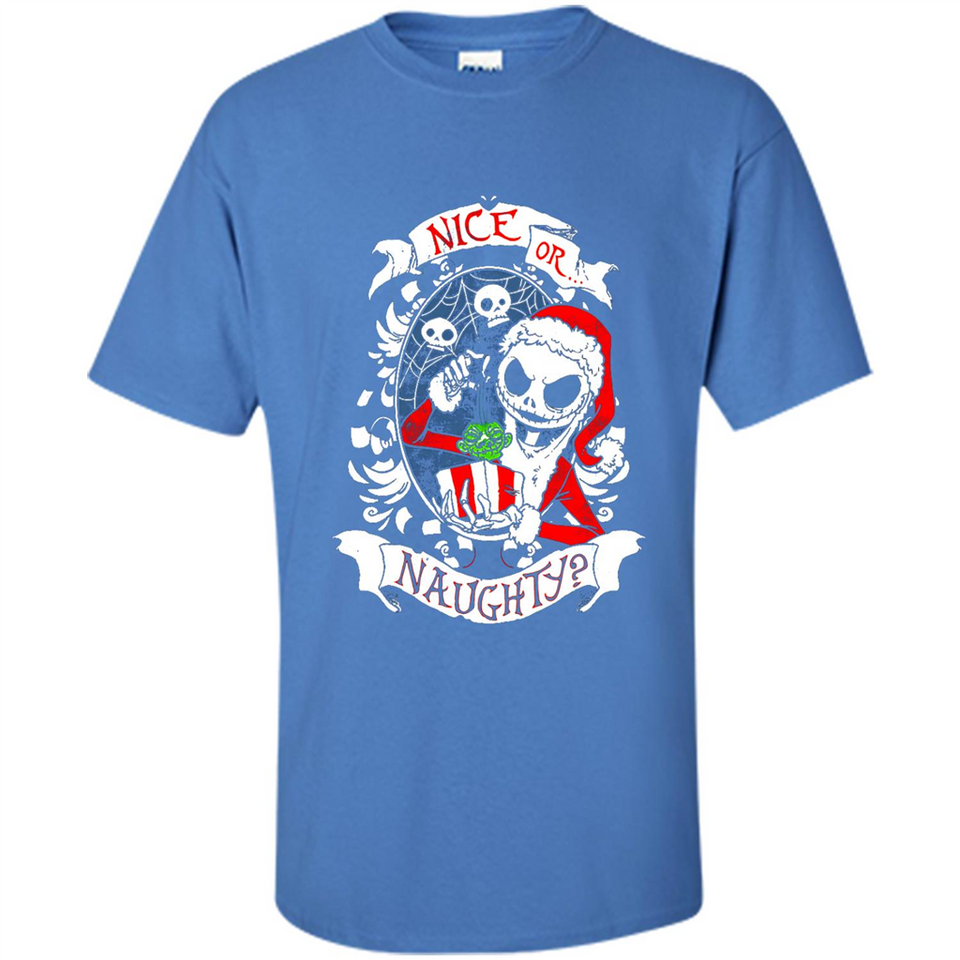Christmas Shirt, Santa Nice Or Naughty Xmas - Shirt