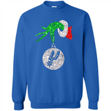 Amazing shirt San Antonio Spurs Glitter Grinch Monogram Ornament Christmas Gift - Sweatshirt