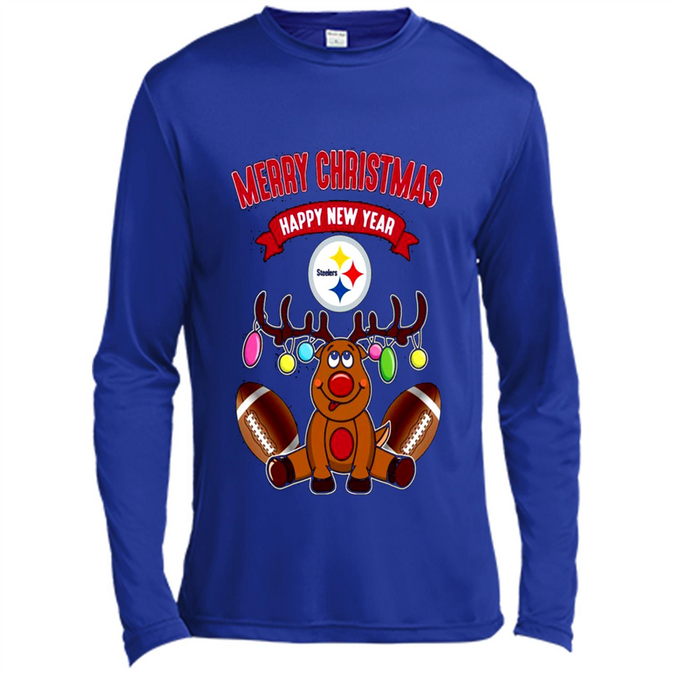 Pittsburgh Steelers NFL Reindeer Funny Merry Christmas And Happy New Year