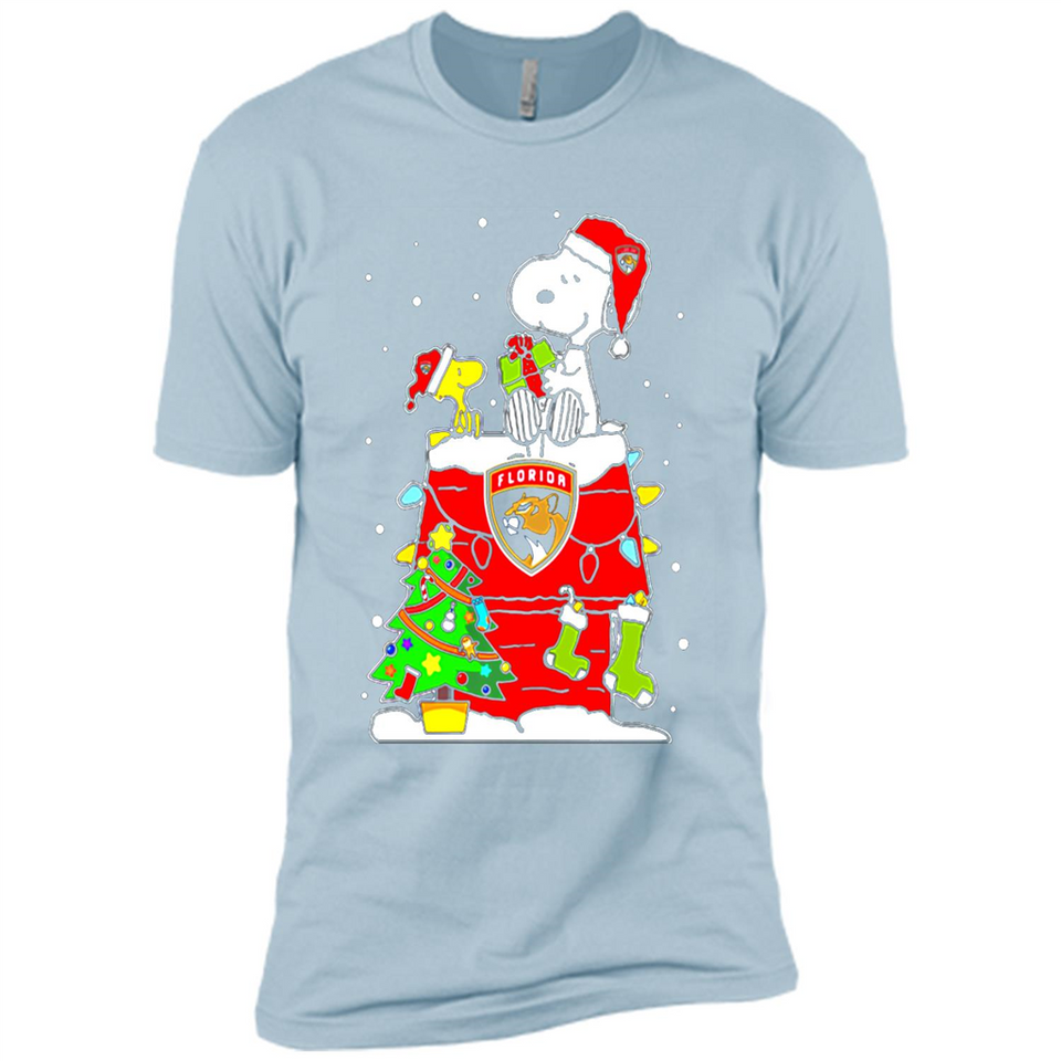 Florida Panthers Snoopy Ugly Christmas Sweaters - Premium Short Sleeve T-Shirt