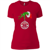Funny Washington Wizards Glitter Grinch Monogram Ornament Christmas - Ladies' Boyfriend T-Shirt