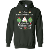 This Exterminator Loves Christmas Tree Shirt with Snowman