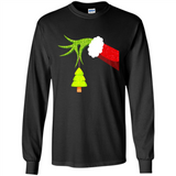 Funny Grinch Hand Holding Christmas Tree Ornament Christmas PING PONG