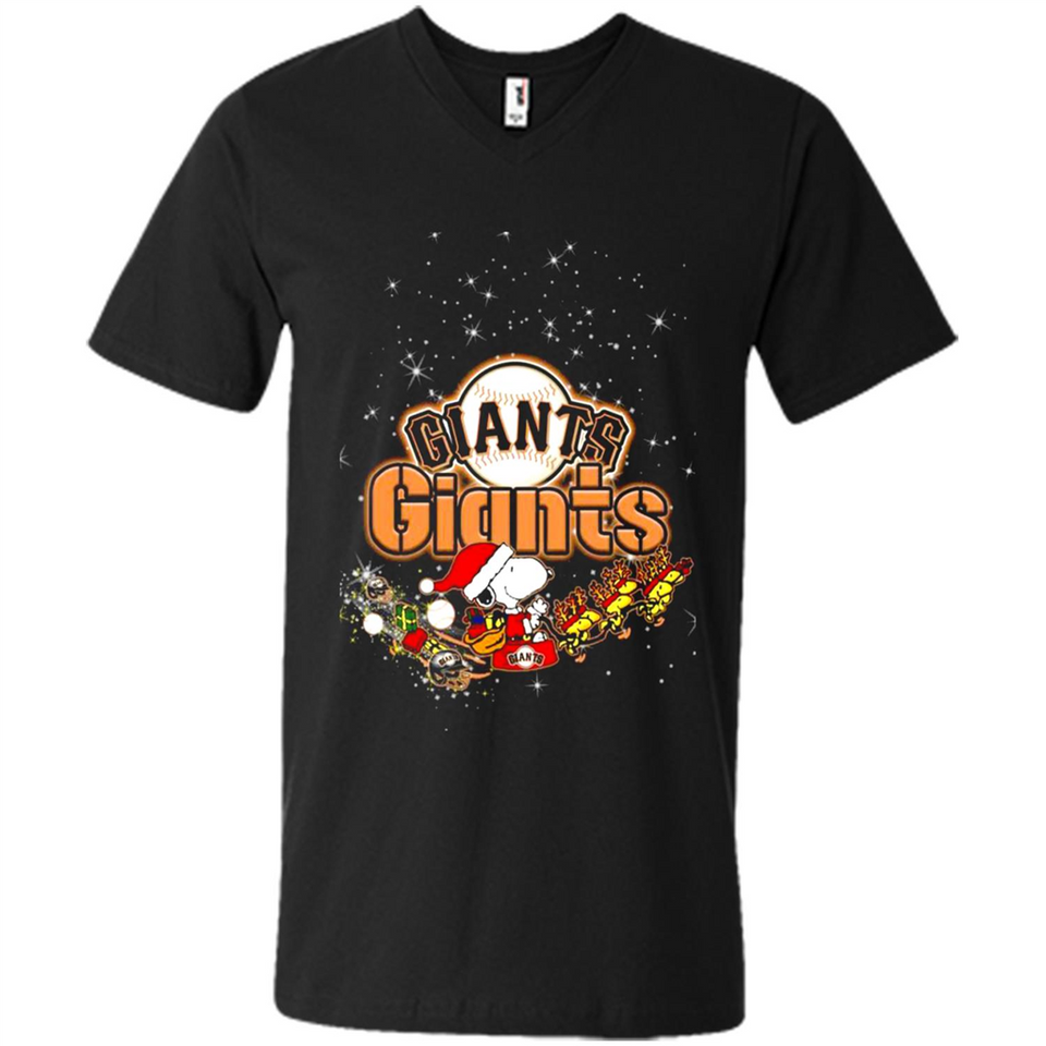 Snoopy Christmas San Francisco Giants - Men's V-Neck