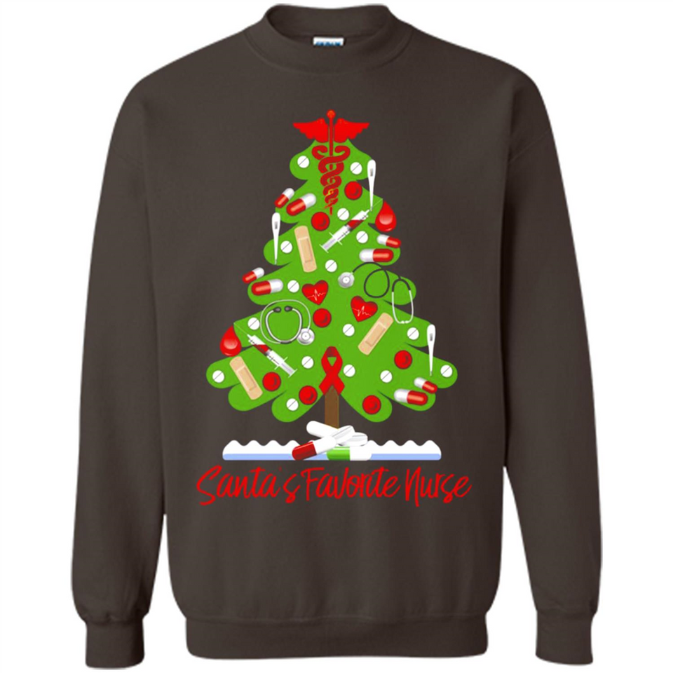Santa's Favorite Nurse Christmas Tee