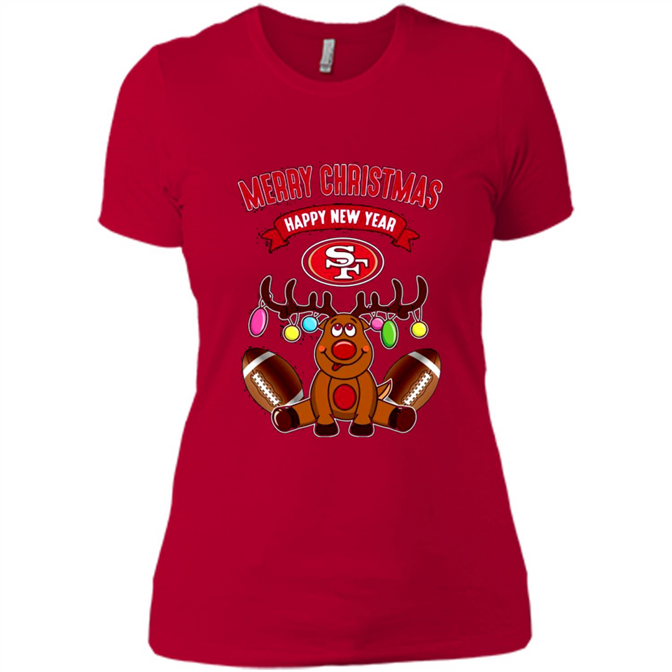 San Francisco 49ers NFL Reindeer Funny Merry Christmas And Happy New Year