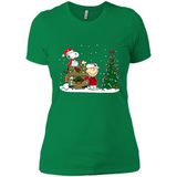 Arizona Cardinals Snoopy The Peanuts Movie Christmas Football Super Bowl pingpong - Ladies' Boyfriend T-Shirt