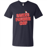Funny Christmas Clothes - Santas Favorite Chef - Men's V-Neck