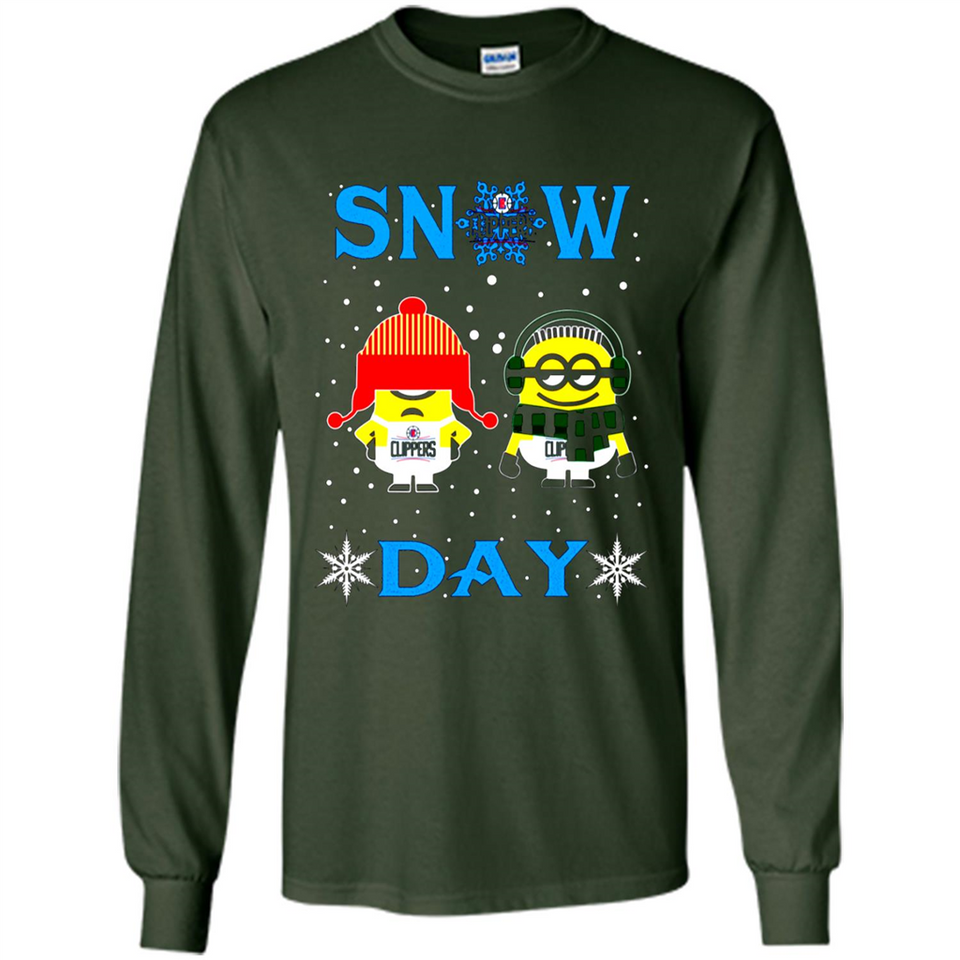 Snow Day Shirt For La Clippers Vs Minion Fans pingpong