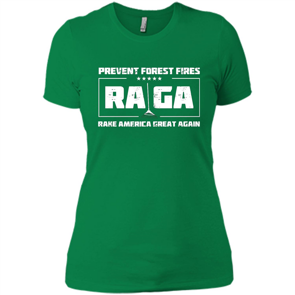 Prevent Forest Fires Rake America Great Again Shirt PINGPONG - Ladies' Boyfriend T-Shirt