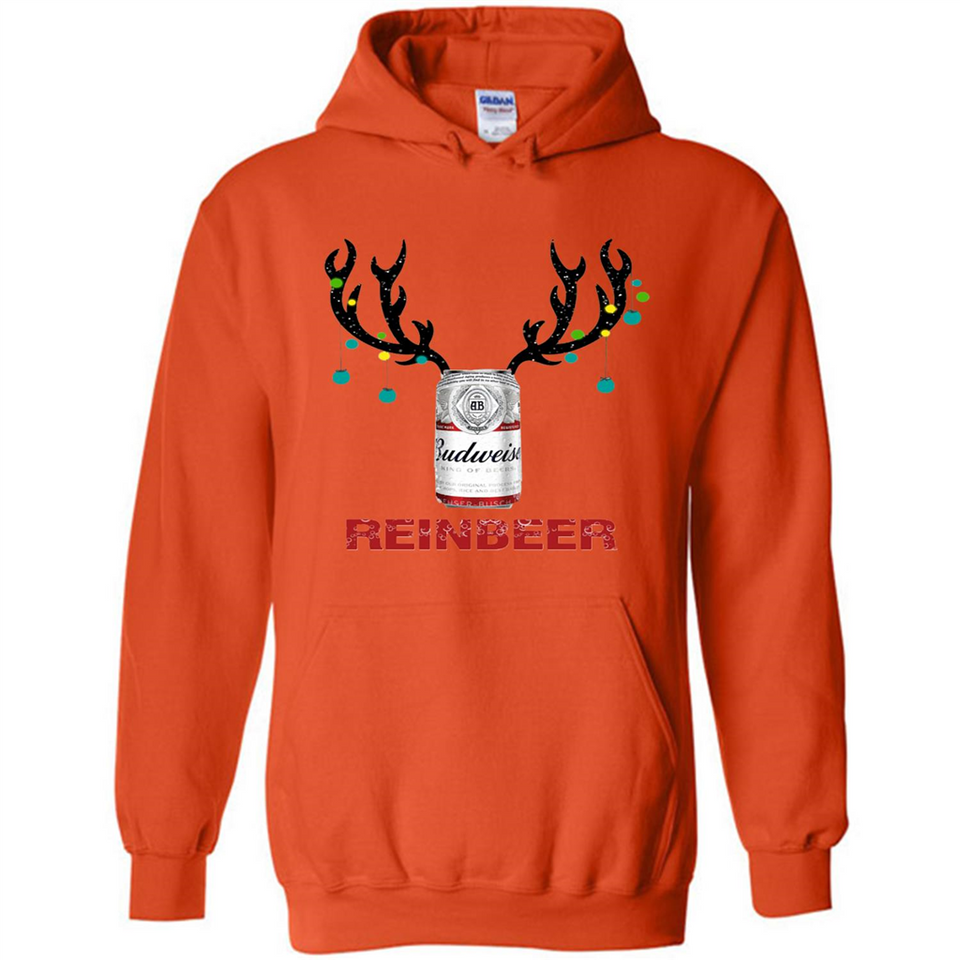Budweiser Reinbeer Funny Beer Reindeer Christmas Sweatshirt - Hoodie