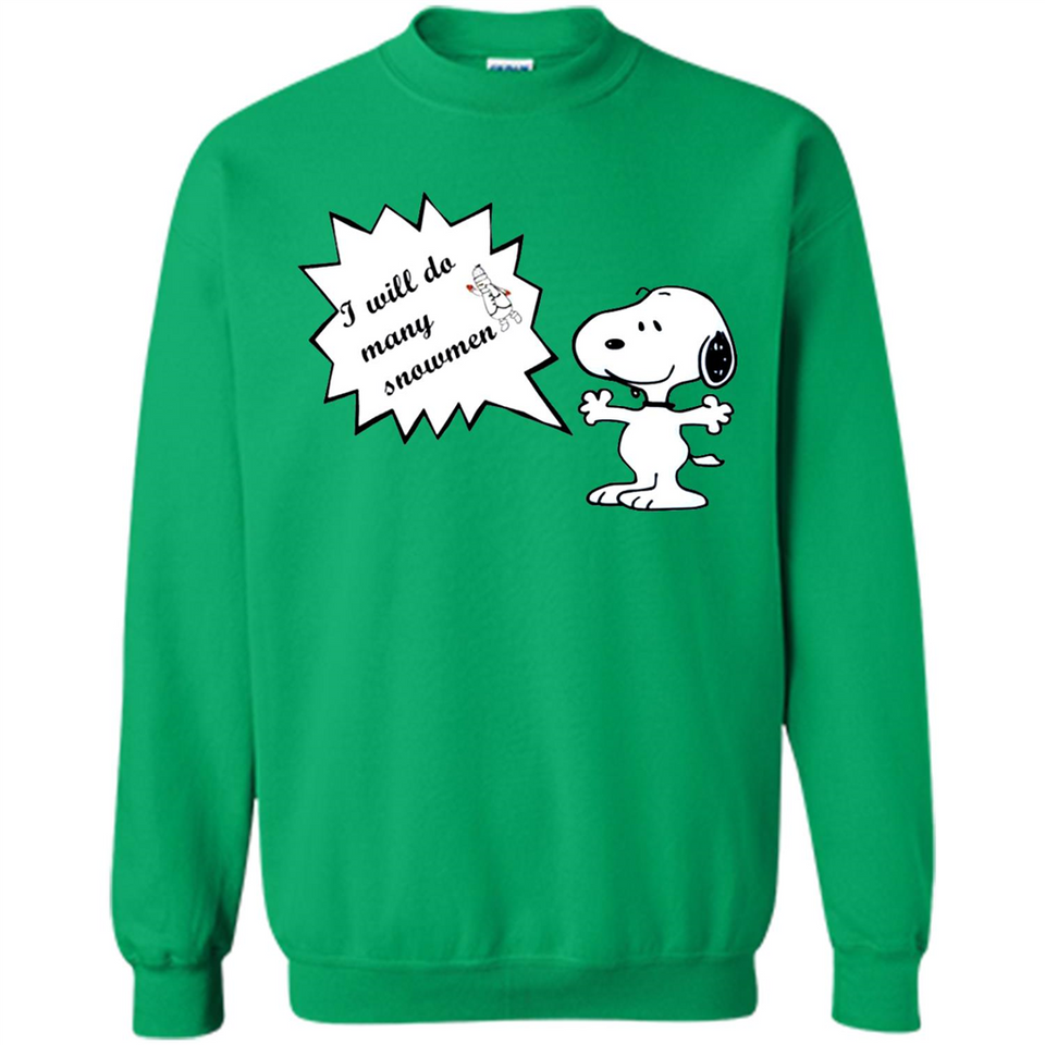 Snoopy I Will Do Many Snowman Christmas