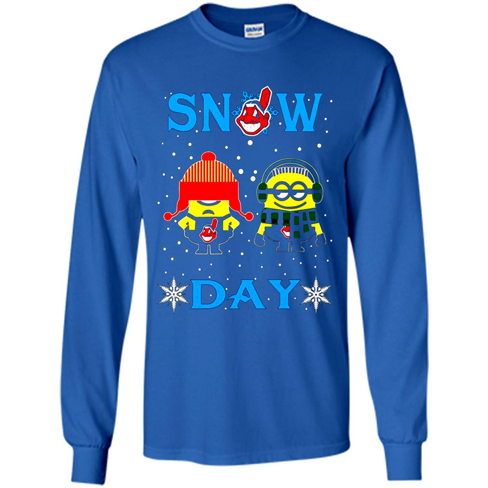 Snow Day Shirt For Cleveland Indians Vs Minion Fans pingpong