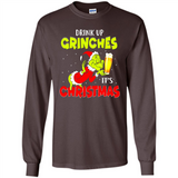 Drink Up Grinches it_s Christmas - Merry Xmas Sweatshirt - Long Sleeve T-Shirt