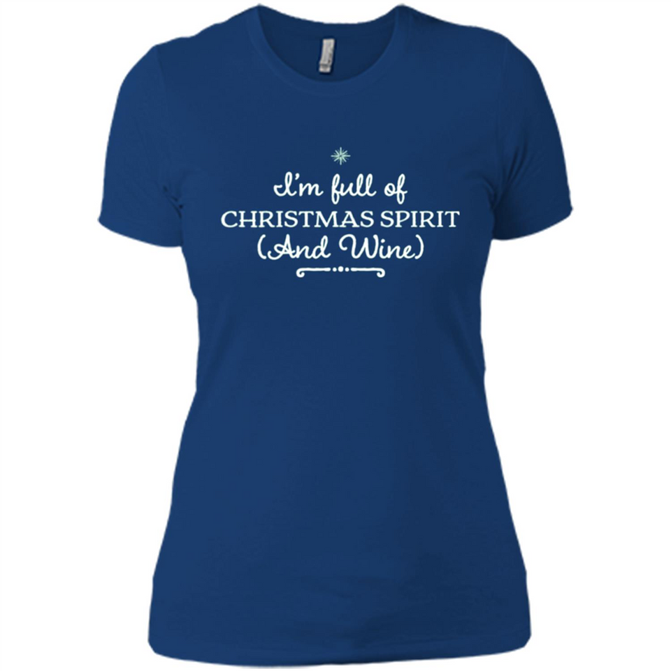 Christmas Tshirt for Women - Christmas Wine