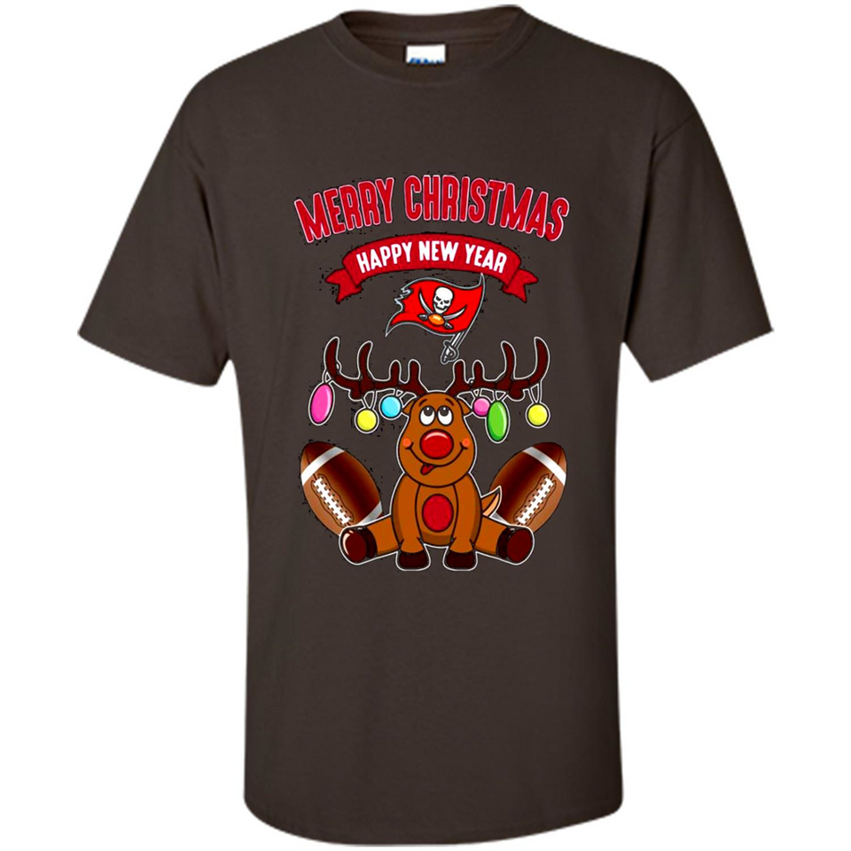 Tampa Bay Buccaneers NFL Reindeer Funny Merry Christmas And Happy New Year