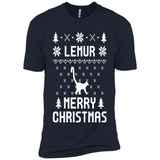 Vintage Tee For Women Men Graphic Shirts Lemur Ugly Christmas Sweater - Premium Short Sleeve T-Shirt
