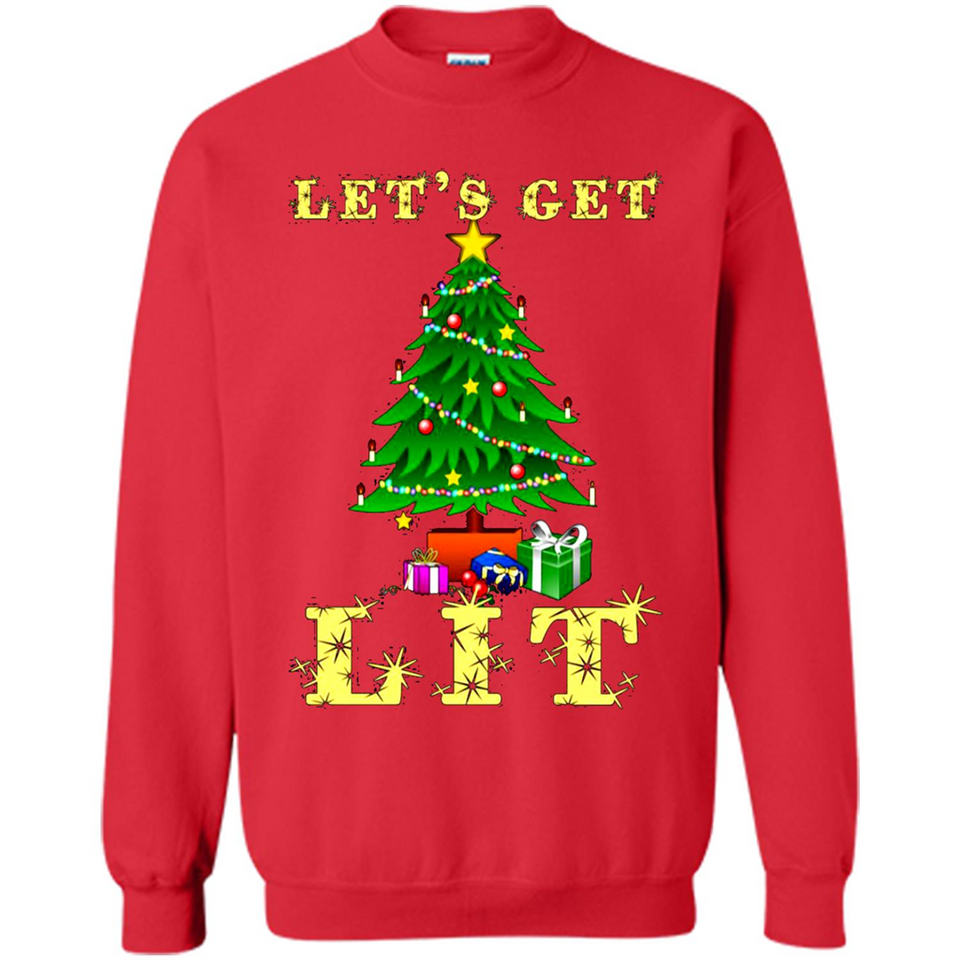Let’s Get Lit Christmas Drinking sweater PINGPONG