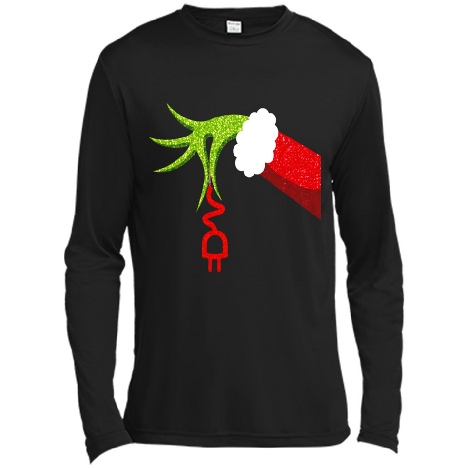 Funny Grinch Hand Holding Electrician Ornament Christmas PING PONG