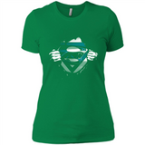 Carolina Panthers And Superman Fans - Ladies' Boyfriend T-Shirt