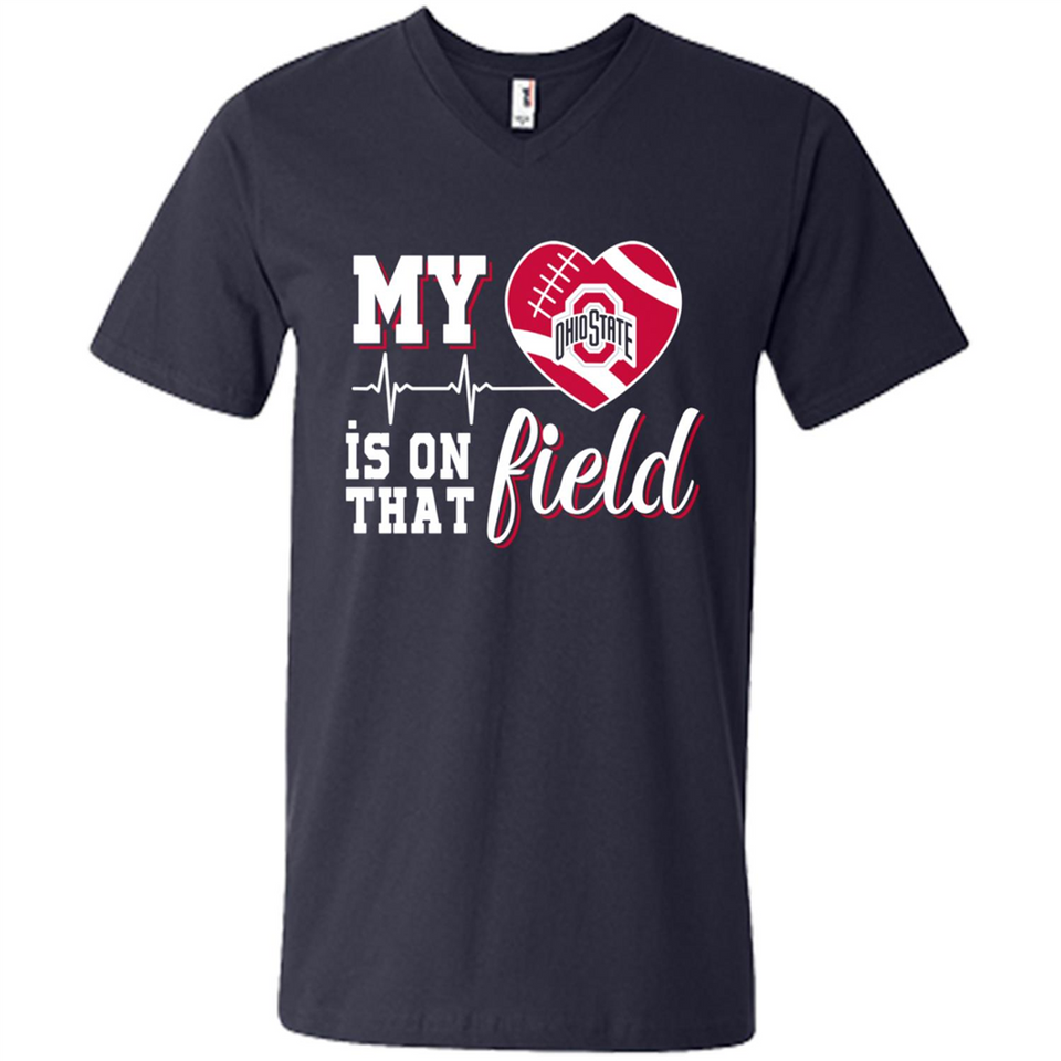 Ohio State Buckeyes Football My Heart is on that Field - Men's V-Neck