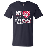 Ohio State Buckeyes Football My Heart is on that Field - Men's V-Neck