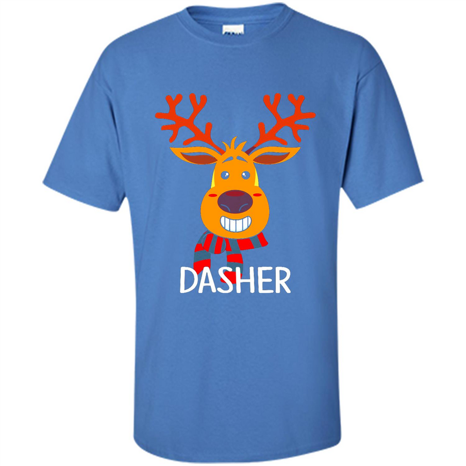 Dasher Reindeer Santa Claus Funny Xmas Holiday T-Shirt - Shirt