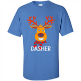 Dasher Reindeer Santa Claus Funny Xmas Holiday T-Shirt - Shirt