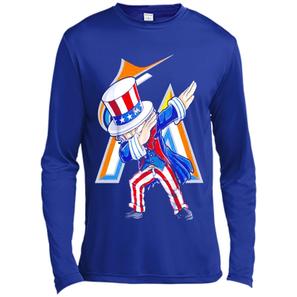 MLB MIAMI MARLINS UNCLE SAM DABBING INDEPENDENCE DAY